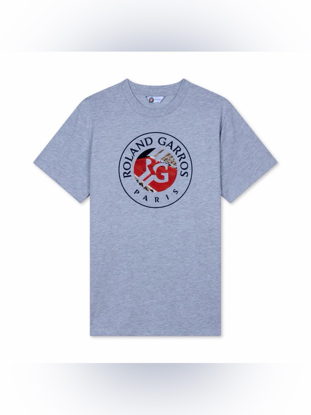 Roland-Garros man Tennis Court Logo Shirt -Grey NWOT Size XS Paris